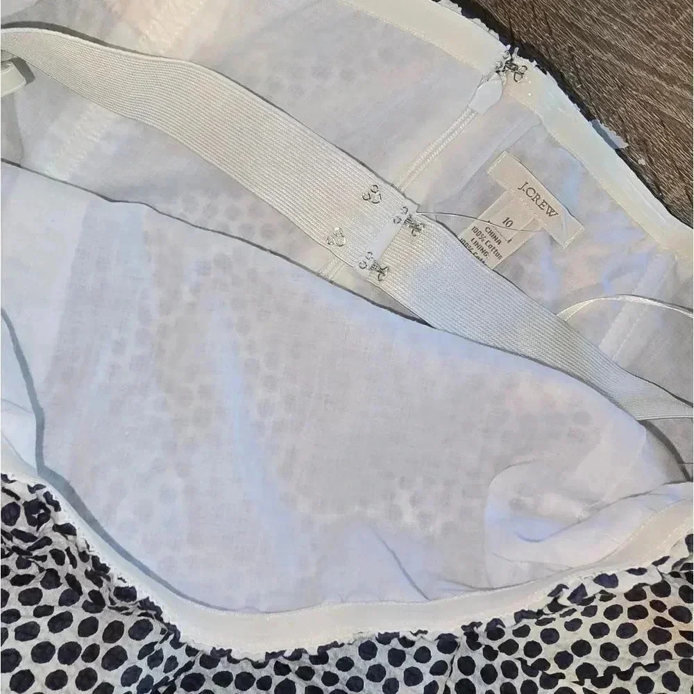 NWT J.CREW J CREW Cotton Strapless Dress w/ Pockets Fit & Flare Women's 10 or L - Picture 7 of 11